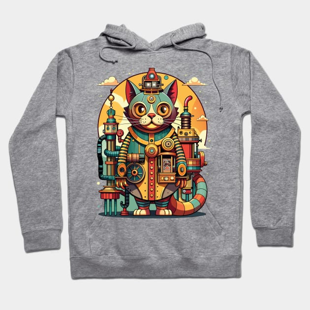 Mechanical Cat Hoodie by CatCoconut-Art